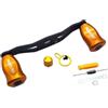 Sandyseptember Per Daiwa Tatula 80 Alphas Per Abu Mulinello Da Pesca In Carbonio Manico Rocker 8x5mm Metallo Kit di Riparazione Con Quattro Cuscinetti E Strumenti Opzione Colore Rosso (mano destra oro scuro)
