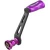 Minhe Compatibile con mulinelli Daiwa Fuego Salamandura Prorex per Lt Reels in carbonio con manico singolo braccio e manopola per riparazione ruote da pesca oro, viola, blu (viola)