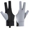ZMdooreasy Guanto da snooker fresco e confortevole realizzato in nylon sottile con presa migliorata e tre dita flessibili per giocatori di biliardo (mano sinistra grigia)
