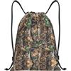 FHIZOAL Cold Tree Camouflage Coulisse Borse Impermeabile Sport Stringa Zaini Leggero Yoga Allenamento Nuoto Viaggi, Nero , M, Casual