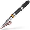 Generic Canna da pesca a spinning, portatile, lunghezza 1 m, 1,2 m, 1,5 m, 1,7 m, 1,9 m, 2,1 m, 2,3 m, in fibra di carbonio, accessorio telescopico da viaggio per barche (canne singole, 2,3 m)