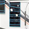 QUAHEAS Borsa portaoggetti nera e blu, in tessuto Oxford, 63,5 x 40 cm, leggera, accessorio da campeggio per esterni, con molto spazio per accessori per tenda, picchetti, moschettoni, telone