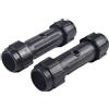 NbgrvB 2 connettori per pagaia per kayak, 28 mm, in plastica ABS ispessita e tappi filettati per remi di canoa, accessori di riparazione neri