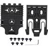 Vynebtrv Kit Sistema di Bloccaggio Rapido, Attacco Piattaforma a Sgancio Rapido con Bloccaggio, Inclusa Forcella e Piastra di Ricezione per Fondine e Accessori di Servizio(Black)