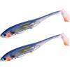 Generisch Set di esche da pesca per basso, in PVC, per la pesca al persico con coda a T, morbida coda a T, resistente all'abrasione, realistica, per salmone, trota, luccioperca