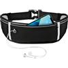 GreHom Marsupio Running Impermeabilità, Marsupio da Corsa per Cellulare, Marsupio Corsa Running Uomo Donna con Fascia Elastica Regolabile, Cintura da Corsa Adatto per Fitness/Jogging/Ciclismo(Nero)