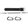 CAZSTYK Cinghia di fissaggio per canna da zattera con corda a molla e moschettoni, cinghia antiscivolo per cordino a spirale e pagaie per kayak, guinzagli, barche, accessori da pesca