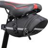 Generico Borsa da sella per bici, Borsa da sella per bici da strada - da per bicicletta con strisce riflettenti sotto il sedile - portaoggetti per mountain bike in tessuto Oxford impermeabile