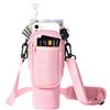 QKEPCY Borsa Porta Borraccia per Stanley Quencher Tumbler 40 oz,Tracolla Regolabile con Tasca per Cellulare Portacarte per Escursioni Campeggio Fitness all Aperto Stanley Cup Accessori