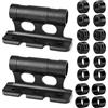 HENGBIRD 2 pezzi di supporto per forcella per bicicletta in lega di alluminio, supporto da tetto per bici da auto a bloccaggio rapido, supporto per forcella per bicicletta versatile per 5/12/15 x 100