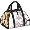 DUWAA Borsa per legna da ardere con stampa di alberi di ciliegio, borsa in tela per legna da ardere, resistente, accessori per stufe a legna