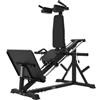 Bad Company Pressa per gambe & Hackenschmidt Macchina con blocco di sollevamento polpacci I Stazione di potenza per Homegym compatibile con dischi da 30 mm e/o 50 mm I BCA-149/B