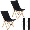 SHBHWS Set di 2 sedie, da Spiaggia Pieghevoli for 150 kg, a Farfalla for Esterni, Giardino Portatili for Picnic, Pesca, Escursionismo