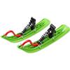 Omquot Kit da sci in plastica Winter Snow Racer, manico migliorato per Go Kart, slittino da neve, sci anteriore, adatto per sentieri di neve, ABS metallo 2 slitte