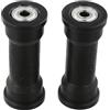 Minhe Confezione da 2 ruote per vogatore per attrezzature da fitness, con lunghezza di 91 mm e foro da 8 mm, in plastica nera, per un funzionamento fluido e silenzioso e una capacità di carico pesante