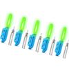 Tsophreniq 5Pcs Morsi Lampada di Allarme Luminoso Canna da Pesca Luce con Lunga Durata della Batteria per Uso Esterno Impermeabile Multiplo Colore Lampada di Pesca