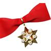 Tsophreniq Spilla con ciondolo a forma di stella sovietica dal design realistico, con nastro rosso, ideale per costumi, presentazione storica sovietica