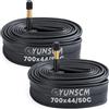 YunSCM 700C - Tubi per bici 700 x 44C/45C/48C/50C AV48 valvola Schrader (44/50-622) 700C, camere d'aria per bicicletta compatibili con 700 x 44C 700 x 45C 700 x 46 C 700 x 48 C 700 x 50 C 28 × 1 1/2