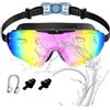 Generico Occhialini Nuoto,Kit Ampia Visuale Con Stringinaso E Tappi Orecchie - Occhialini da Piscina - Per Viaggi Vacanze Estive Sport Acquatici Immersioni Snorkeling Spiaggia Piscina