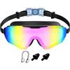Generico Occhialini Nuoto Bambini - Maschera Ampia Visione Con Stringinaso E Tappi Orecchie - Occhialini per il Nuoto | Per Viaggi Vacanze Estive Sport Acquatici Immersioni Snorkeling Spiaggia Piscina
