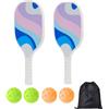 Generic Pick Ball Paddle, set familiare di racchette Pick Ball, racchetta da palla sportiva con palla e borsa, racchetta da palla sportiva, racchette grandi e leggere, accessori sportivi portatili per