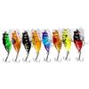 YROHGKPN 8 esche da pesca a forma di cicade con effetto galleggiante naturale, cattura perfetta del pesce persico in diverse condizioni acquatiche. Esca da pesca a forma di cicada