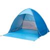 Accarugty Tenda da spiaggia automatica pop-up, in poliestere 190T rivestito in argento, con protezione UPF 50+, parte posteriore in rete ventilata, per campeggio, escursionismo, pesca, attività