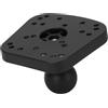 Yctze Supporto per Ecoscandaglio, Staffa di Montaggio per Ecoscandaglio in Nylon con Base a Sfera in Gomma da 1,5 Pollici, Supporto Universale per con Montaggio a Sfera per Pesca all'aperto, Kayak e