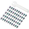 NiuLumea 50pcs Multicolore per Acciaio Inox per Pedale Della Bici Bulloni 8x6mm Antiscivolo Viti con Chiave Strada di Montagna Biciclette a scatto fisso