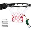 Xoeryoy Canestro da Basket da 14 Pollici Montato a Parete, Bordo da Basket ad Altezza Regolabile, Anello Antiurto con Molla per Bambini al Coperto e all'aperto
