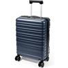 Lekesky Bagaglio a mano, 45 x 36 x 20 cm, trolley con serratura TSA e 4 ruote rimovibili, custodia rigida leggera per EasyJet (sotto il sedile), Lufthansa, Eurowings, Ryanair Priority, blu