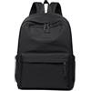 Kommodum - Zaino casual a Spalla Classico, Zainetto Antigraffio 28x11x39 cm Leggero unisex Porta PC 14 Pollici per Viaggio Scuola Lavoro Shopping Uomo donna (Nero)