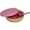 Beamel Home Piatto Grattugia in ceramica fatta a mano design decorativo utensili cucina arte funzionale stoviglie artigianali (Valentina, G. Coperchio rosa)