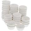 PRETYZOOM Pirottini per Cupcake in Carta Bianca Resistenti al Grasso, Tazze Rotonde Monouso per Muffin e Pane, 1000 Pezzi per Uso in Forno e Pasticceria