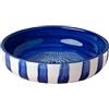 Beamel Home Piatto Grattugia in ceramica fatta a mano design decorativo utensili cucina arte funzionale stoviglie artigianali (costa blu, grande)