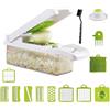 Rosenstein & Söhne affettatrice manuale per: Affettatore di verdure 16 in 1., Affettatrice per verdure, affettatori a cubetti (grattugia, affettaverdure da cucina, tagliapizza)