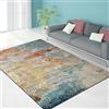 Rururug Tappeto Tappeti Moderni Soggiorno Antiscivolo Morbido Tappeto Salotto Pelo Corto Tappeti Grandi per Soggiorno Camera da Letto arancione blu astratto 200 x 300 cm