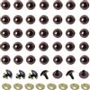 Upstore 100 occhi di sicurezza in plastica marrone da 18 mm con rondelle, per fai da te, cucito, artigianato, forniture