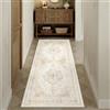 HUGEAR Vintage Passatoia Tappeto Corridoio Crema Tappeti 60x180cm Cucina Antiscivolo Lavabile in Lavatrice Tapette Camera da Letto Scendiletto Cameretta Ufficio Pelo Corto Lungo Carpet