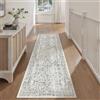HUGEAR Vintage Passatoia Tappeto Corridoio Nero Tappeti 60x240cm Cucina Antiscivolo Lavabile in Lavatrice Tapette Camera da Letto Scendiletto Cameretta Ufficio Pelo Corto Lungo Carpet