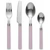 INTRECCI Servizio 24 Posate, Design per Uso Quotidiano e Occasioni - Set per 6 persone composto da Forchette, Coltelli, Cucchiai e Cucchiaini, Lavabile in Lavastoviglie - Colore: Glicine