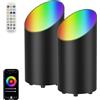Yotivki Faretto LED da Terra RGBW Smart, Uplight Spot da Pavimento Bluetooth con APP e Telecomando RF, Dimmerabile 1-100%, RGB + 6000K, 10 Scene, 7W, IP44, Cavo 180 cm con Interruttore a Pedale
