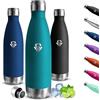 Motswedi Borraccia 750 ml, 18/8 Acciaio Inox, Borraccia Termica, Riutilizzabile, Borracce Termiche, a Prova di Perdita, Bottiglia acqua per Sport, Yoga, Palestra, Ufficio - Verde scuro