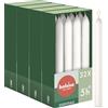 Bolsius Essentials - Candele a punta liscia - bianche - 17 cm - 32 pezzi - candele decorative - senza olio di palma