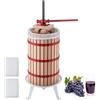 VEVOR Pressa Manuale Premitutto per Vino, Torchietto Manuale in Legno 30 Litri per Succhi Frutta Mele Uva Arance Verdure, Cestello in Legno Massello di Faggio, Pressa con 2 Sacchetti di Filtro