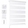 Sekey Doppia tenda a rullo, fissaggio senza fori, per finestre, doppia tenda a rullo, larghezza 80 cm, protezione solare, 80 x 120 cm, bianco
