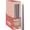 Bolsius Essentials - Candele a punta liscia - antracite - 24,5 cm - 32 pezzi - candele decorative - senza olio di palma