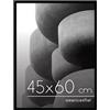 Americanflat Cornice 45x60 cm Nera - Cornice per Foto 60x45 cm con Bordo Sottile e Pannello Protettivo in Plastica - Portafoto con Ganci Seghettati Integrati per Pareti