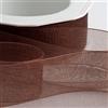 Italian Options Nastro in organza, 15 mm x 20 m, marrone