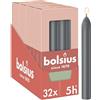 Bolsius - Candele lisce - 17 cm - 32 pezzi - antracite - grigio scuro - candele decorative - senza olio di palma